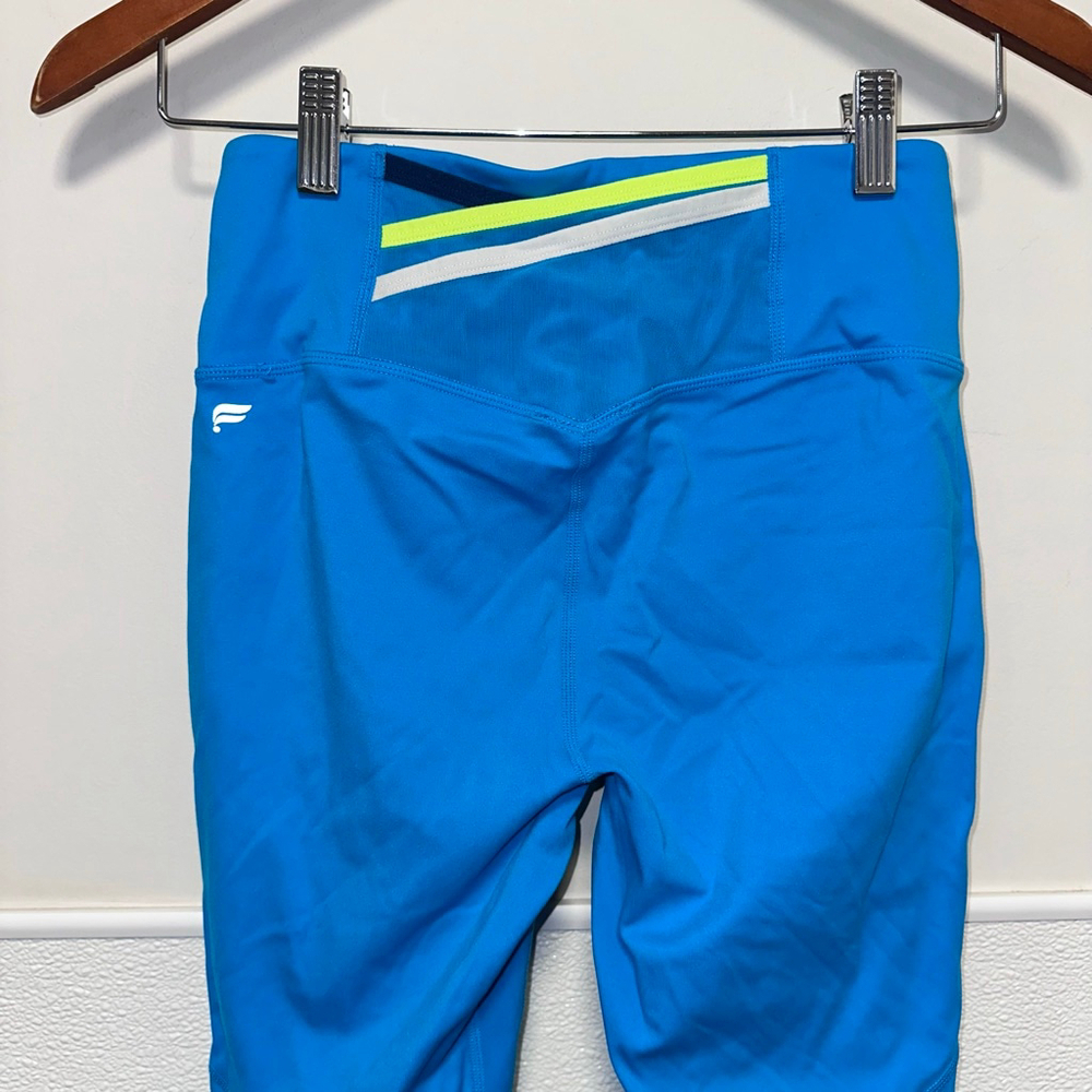 Women's Fabletics Motion365 Blue Yellow Active Leggings S? Measurements in Photo - Picture 8 of 13